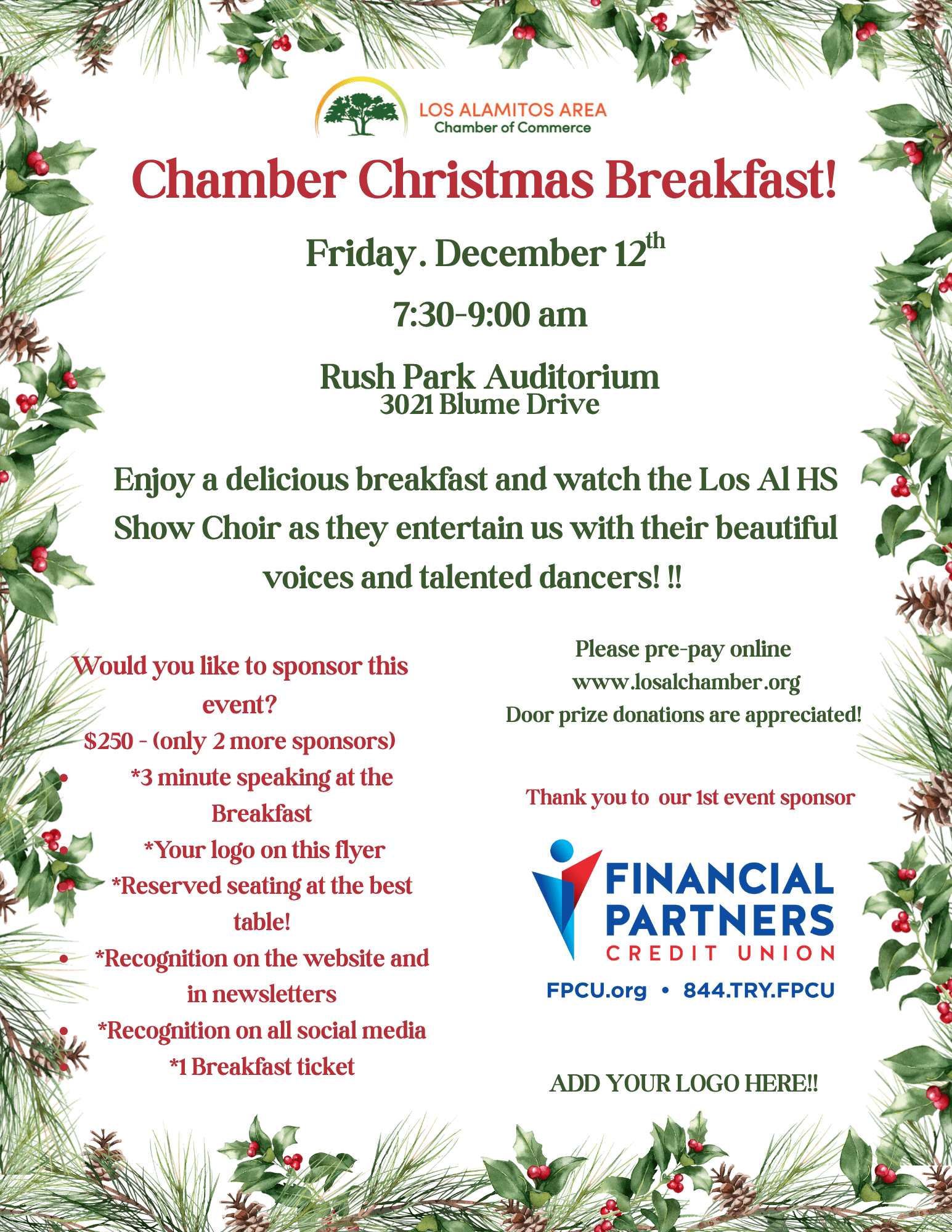 Join us as at our Chamber Christmas Breakfast!