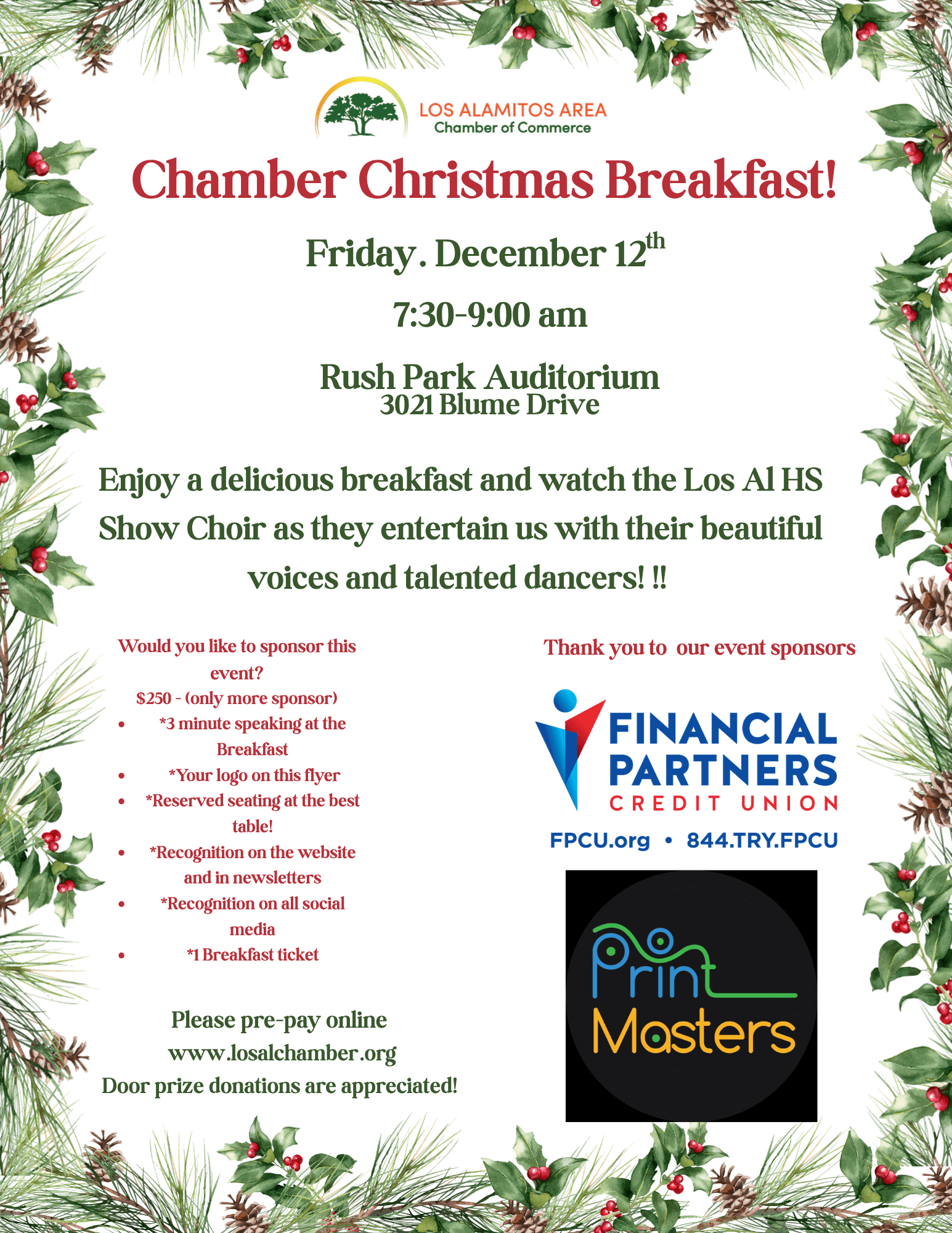 Join us as at our Chamber Christmas Breakfast!